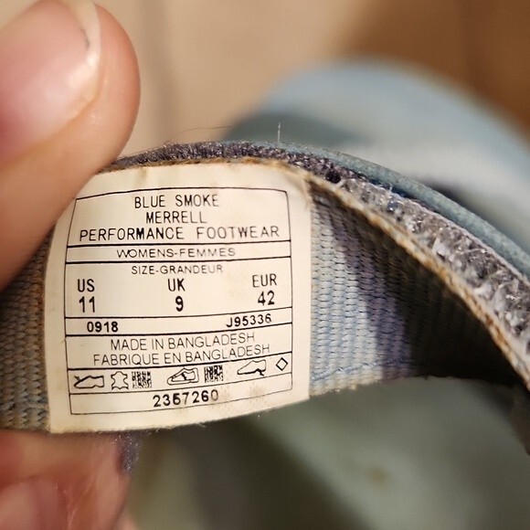 Merrell Women's Terran Cross 2 Strappy Sandals in Blue Smoke Size 11 - Picture 8 of 8